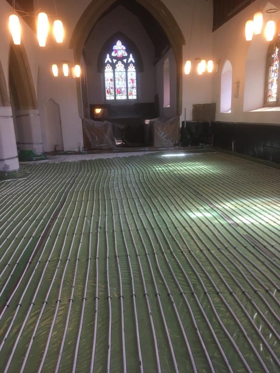 Under floor heating installed