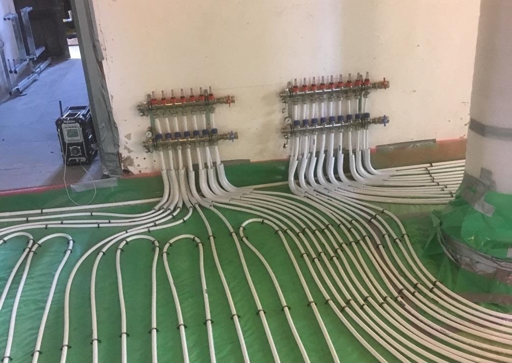 Under floor heating installed